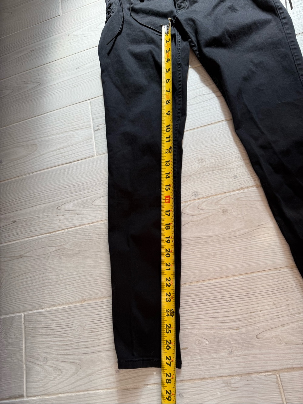 Low Rise Jeans with Lace-Up Sides - Picture 4 of 5